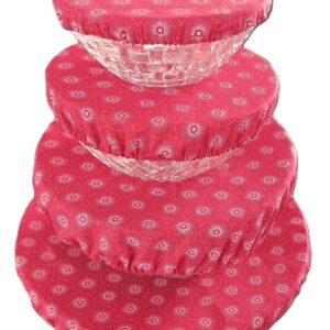 Set of four Red Bowl covers