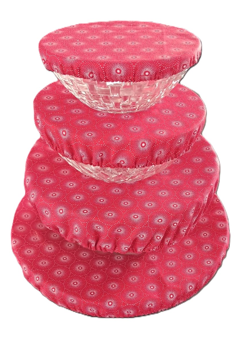 Set of four Red Bowl covers